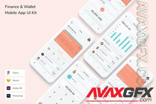 Finance & Wallet Mobile App UI Kit 6JNQBM3