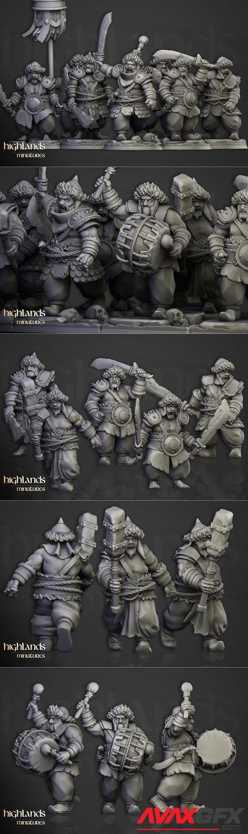 Highlands Miniatures - Khazarian Warriors – 3D Print