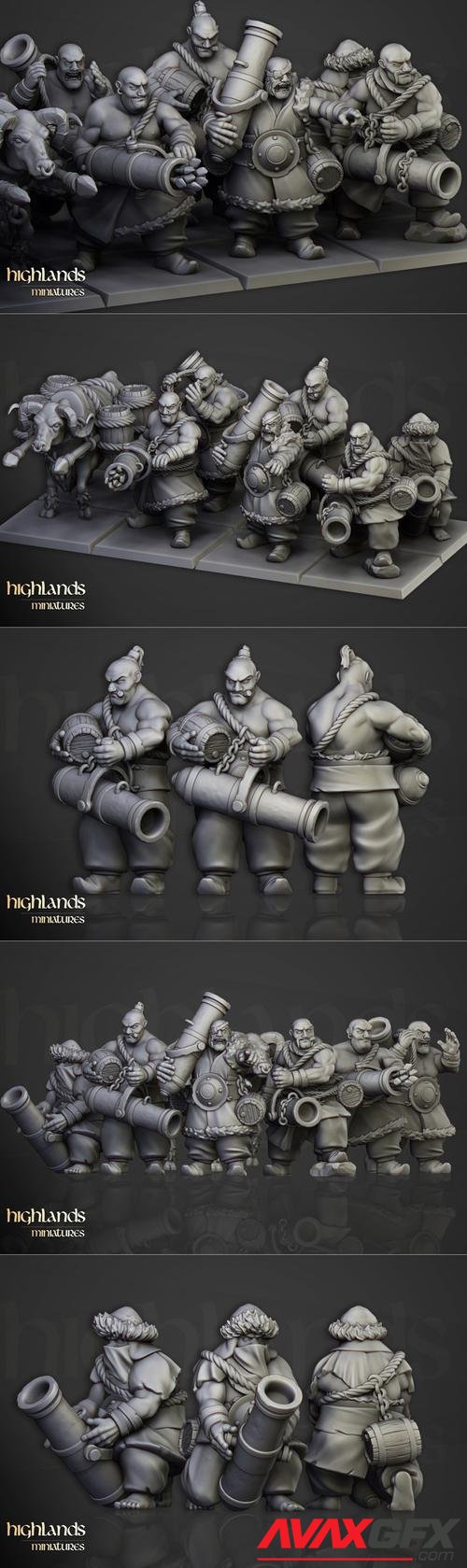 Highlands Miniatures - Khazarian Gunners – 3D Print