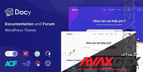 ThemeForest - Docy v2.1.9 -  Documentation and Knowledge base WordPress Theme with Helpdesk Forum - 31370838