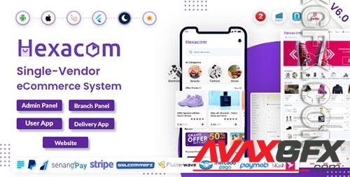 CodeCanyon - Hexacom v6.0 NULLED single vendor eCommerce App with Website, Admin Panel and Delivery boy app - 31157454