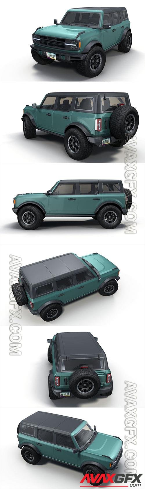 Ford Bronco 2021 Low-poly 3D Model