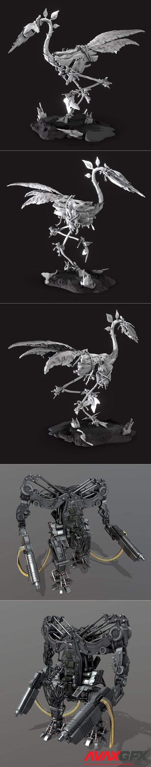 Artistic Heron - Caplja and APU - Matrix – 3D Print