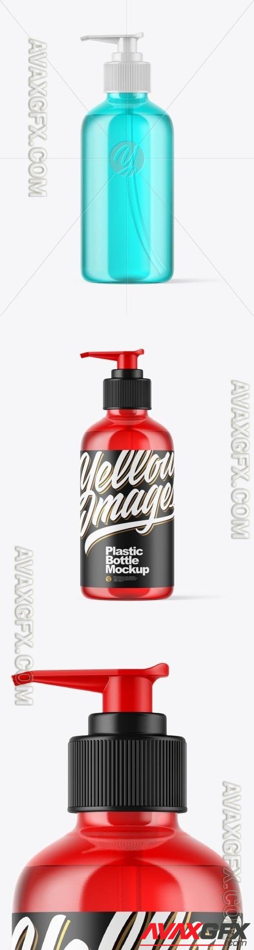 Plastic Cosmetic Bottle with Pump Mockup 49988 TIF