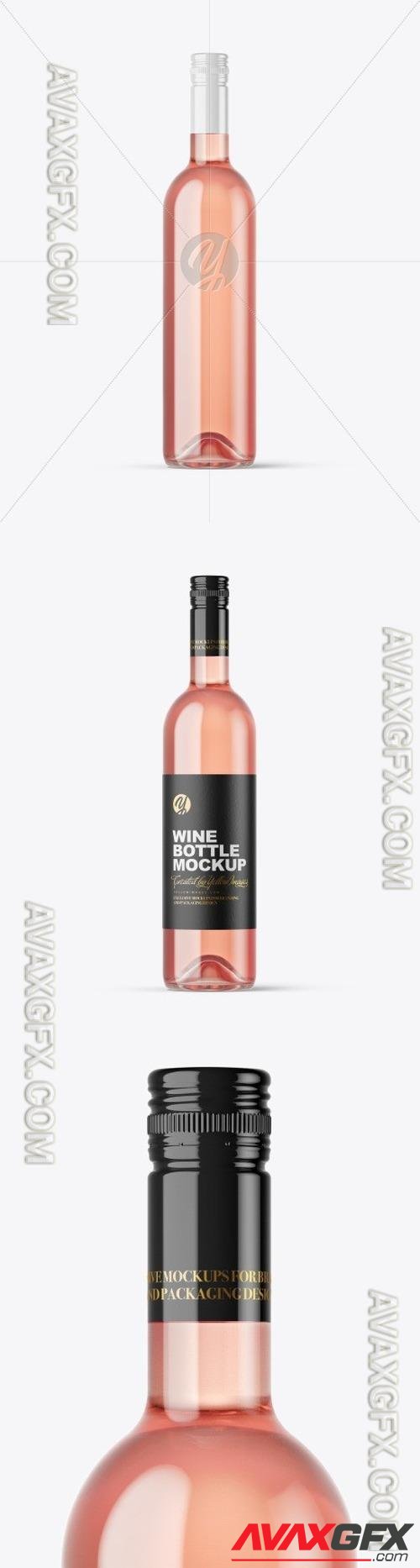 Rose Wine Bottle Mockup 50170 TIF