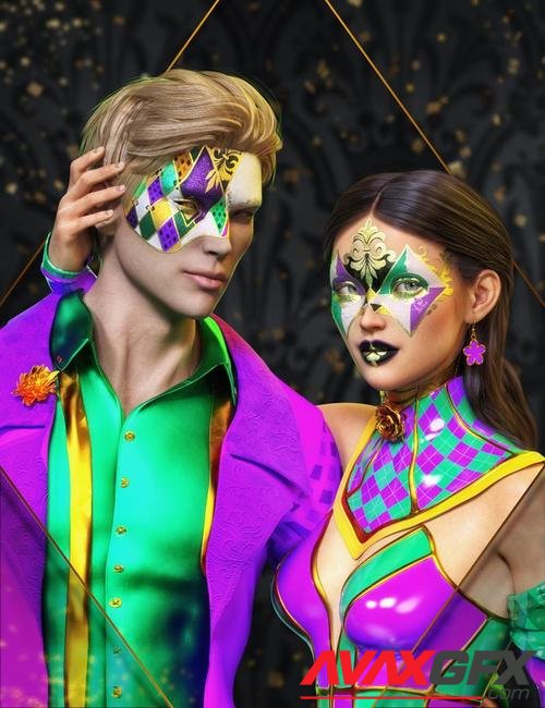 FPE Mardi Gras Geoshell Makeup for Genesis 8 and 8.1