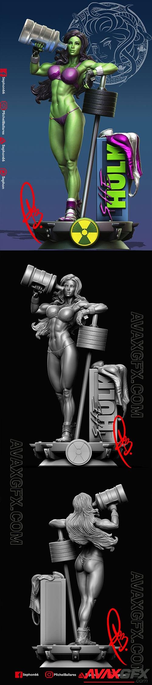 Marvel She Hulk 3D Print