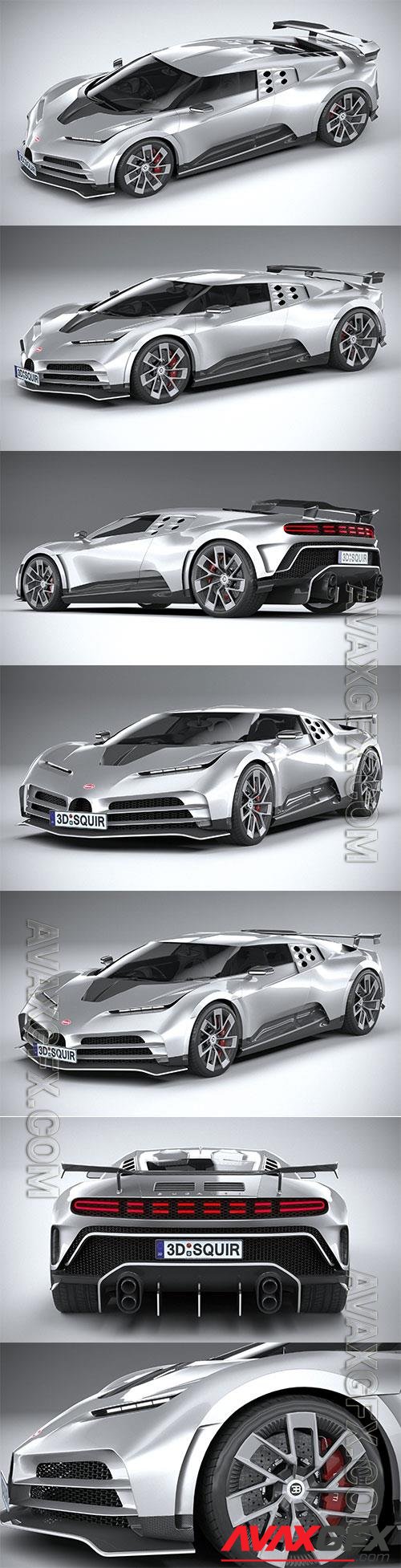 Bugatti Centodieci 2020 Low-poly 3D Model