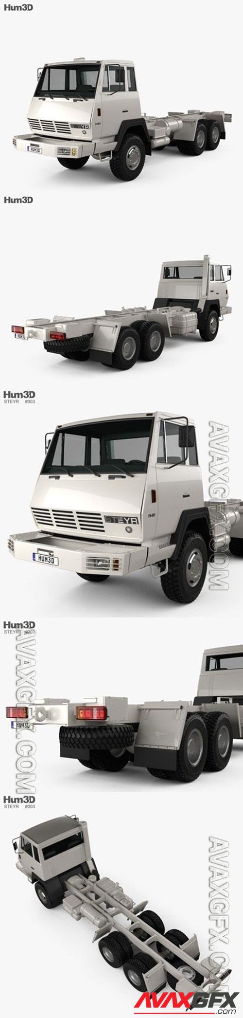 Steyr Plus 91 1491 Chassis Army Truck 1978 3D Model