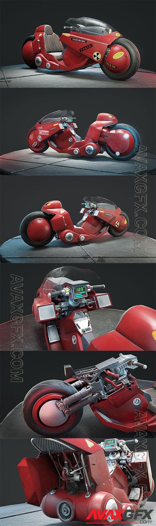 Akira Motorcycle 3D Model