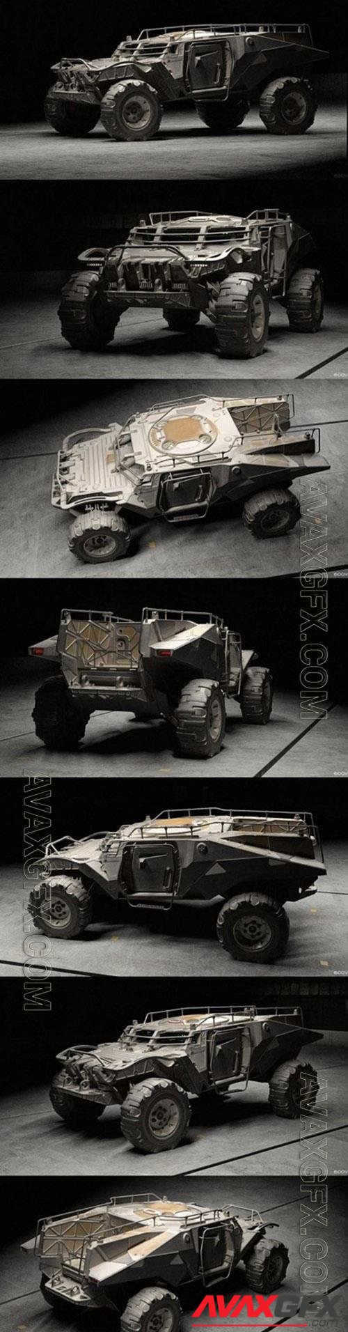 NOMAD 355 BRM Military Concept Vehicle 3D Model