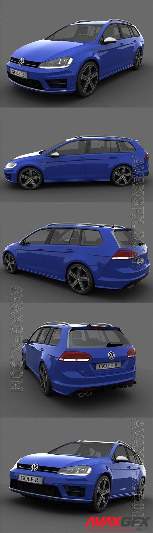 Volkswagen Golf R Variant 2015 3D Model