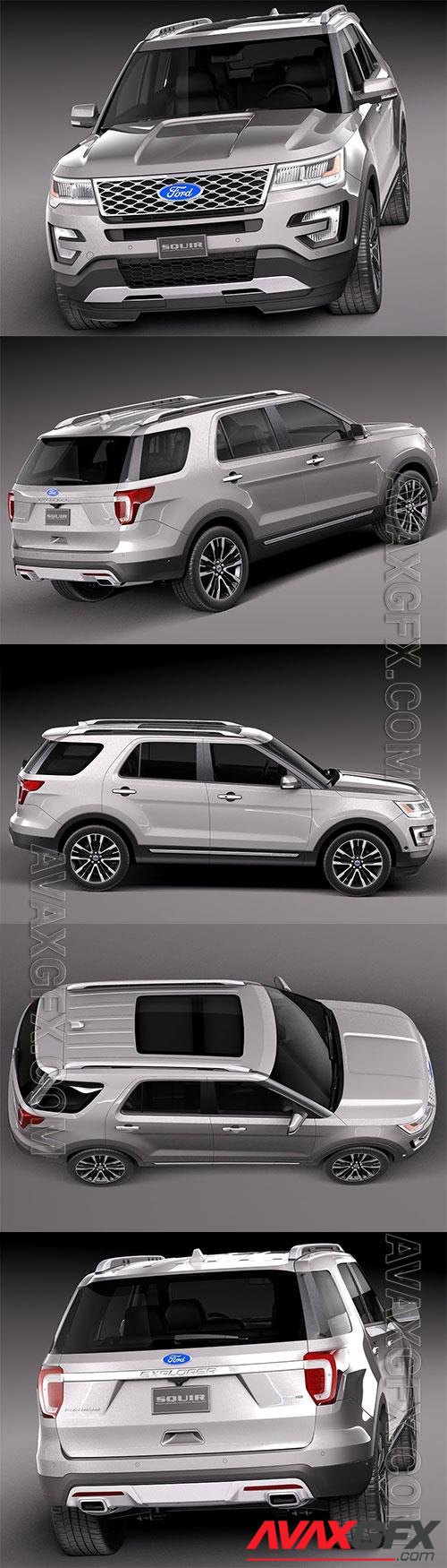 Ford Explorer 2016 3D Model