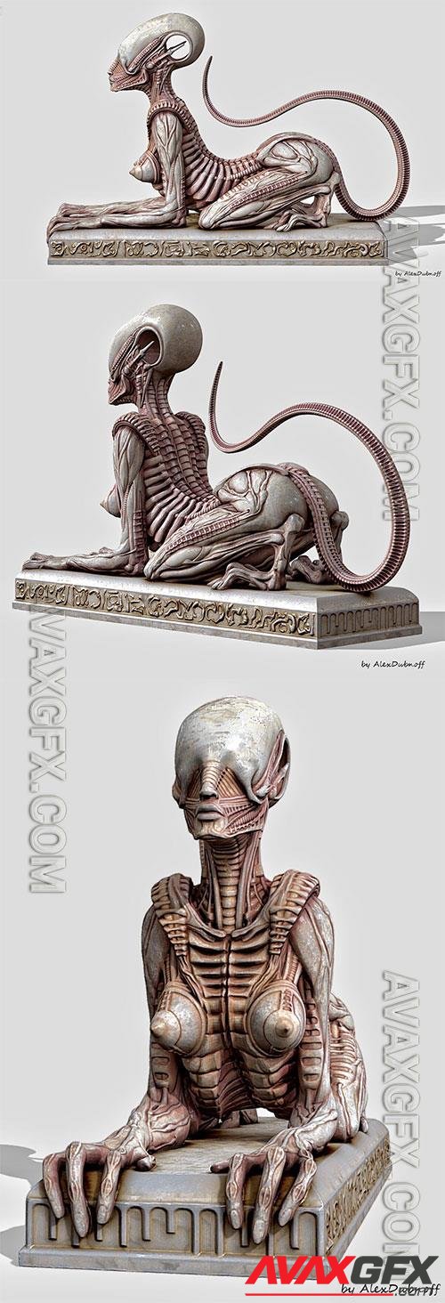 Alien sphinx 3D Model