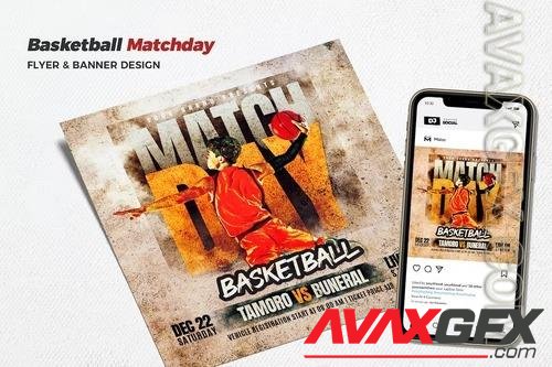 Basketball Match Day Flyer Template LH4F7VD