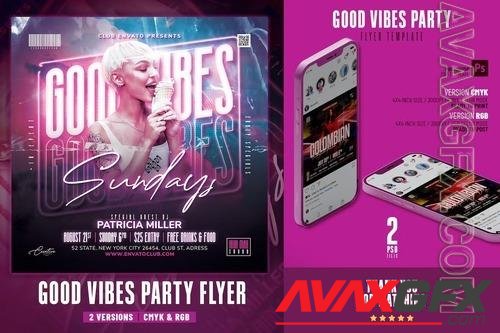 Night Party Flyer | Good Vibes KN4S65S
