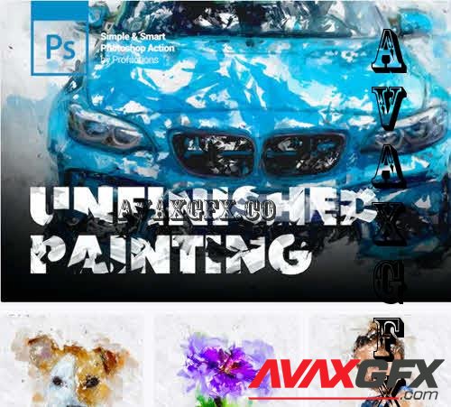 Unfinished Painting Photoshop Action