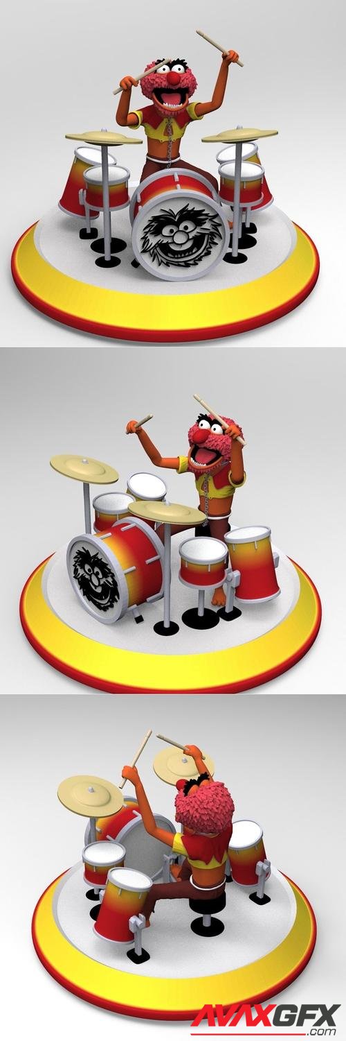 Animal with Drums Muppets – 3D Print