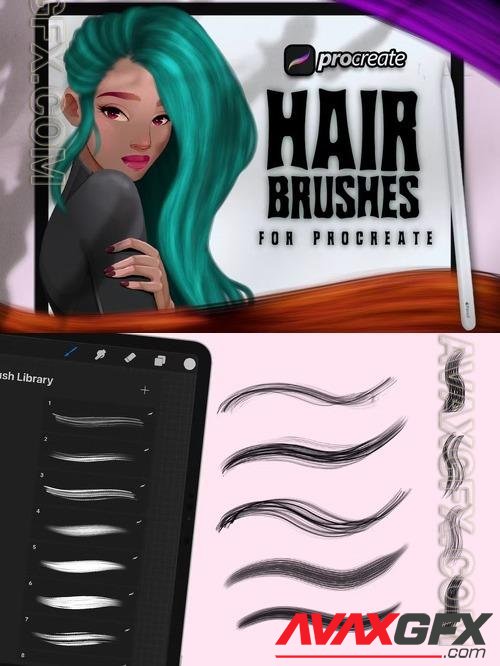 Dans Hair Brush Procreate NX3ABB6