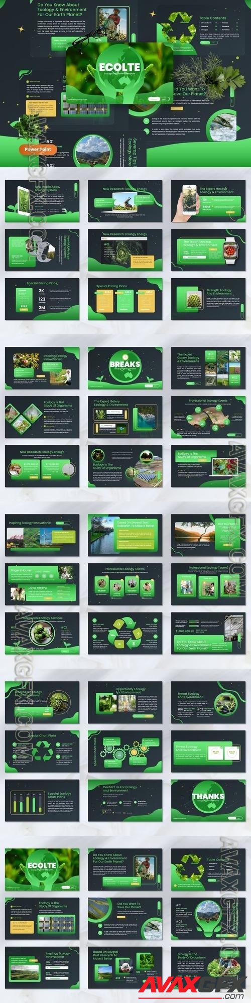 Ecolte - Ecology Powerpoint, Keynote and Google Slides Template