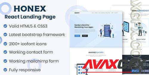 HONEX - React Apps Landing Page 23836180