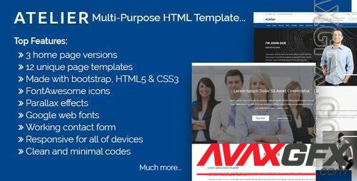 Atelier - Multipurpose HTML Template 20306214