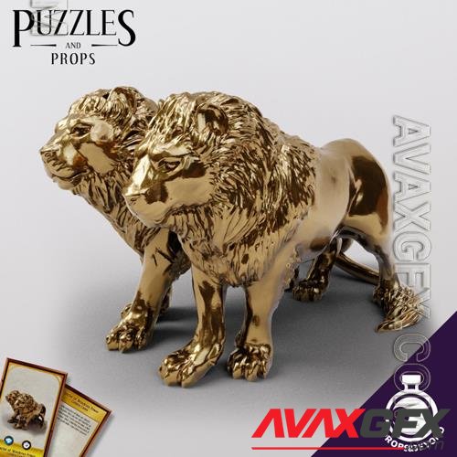 Gold Lions 3D Print