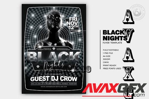 Black Nights Flyer Template V3 - 7457684