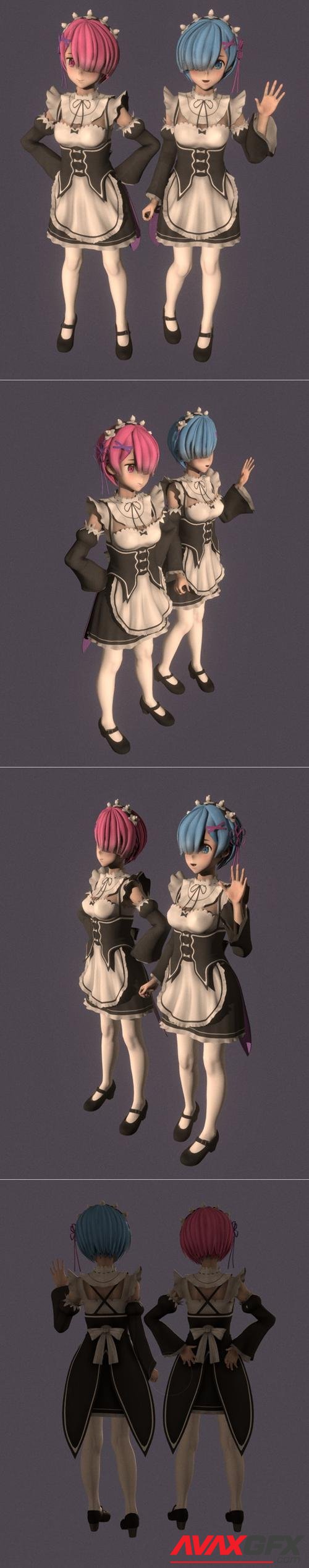 Rem and Ram 01 – 3D Print