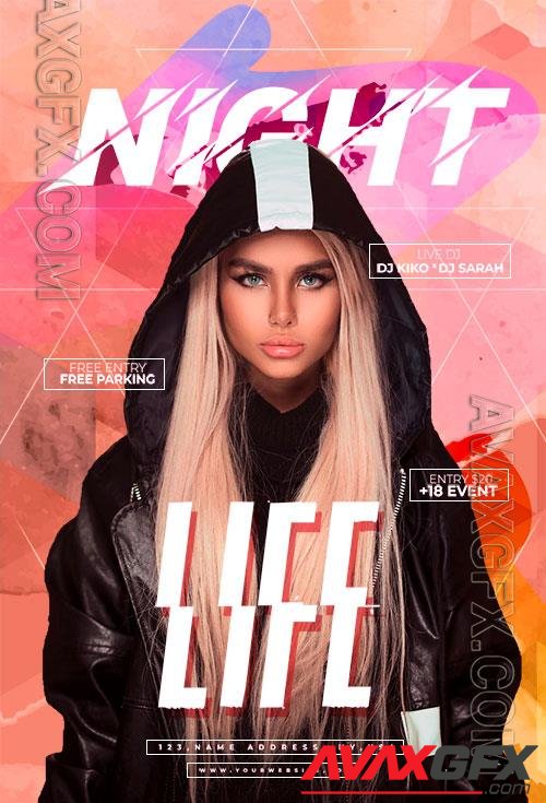 Night Life Flyer PSD Template