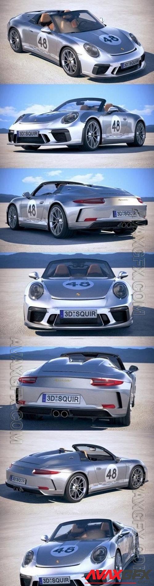 Porsche 911 Speedster 2019 Heritage 3D Model