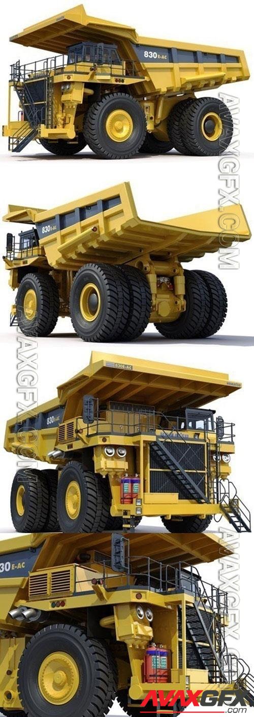 Mining dump truck Komatsu 830E-AC 3D Model