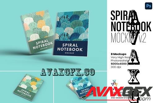 Spiral Notebook Mockup v2 - 8 views - 7465931