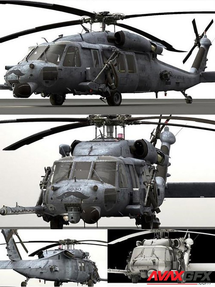 UH-40 Military Helicopter 3D