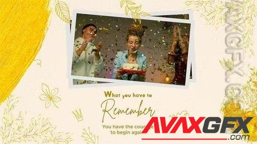 Gold Creative Birthday And Wedding Greeting Slideshow 38880922