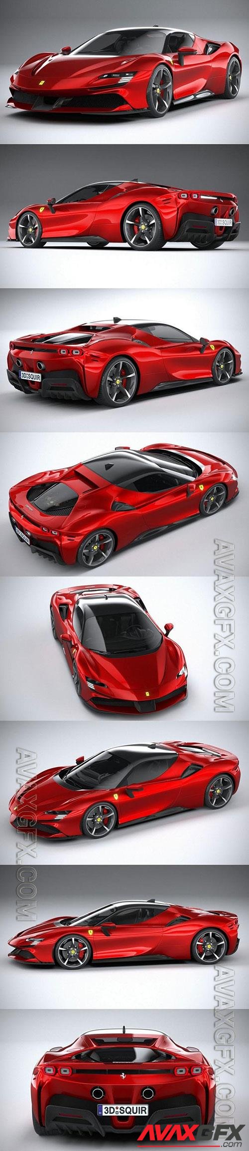 Ferrari SF90 Stradale 2021 3D Model