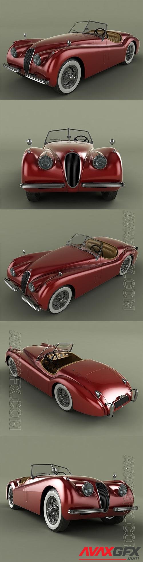 Jaguar XK120 Roadster 1954 3D Model