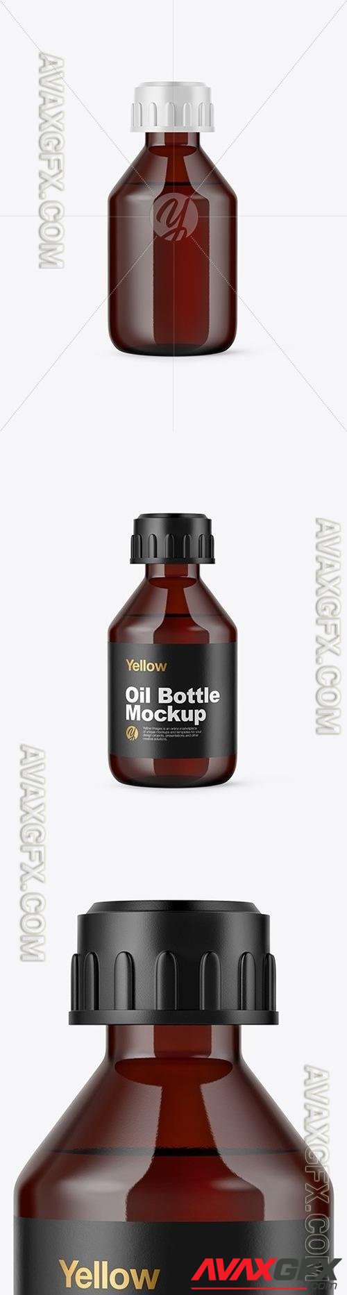 Amber Glass Bottle Mockup 48522 TIF