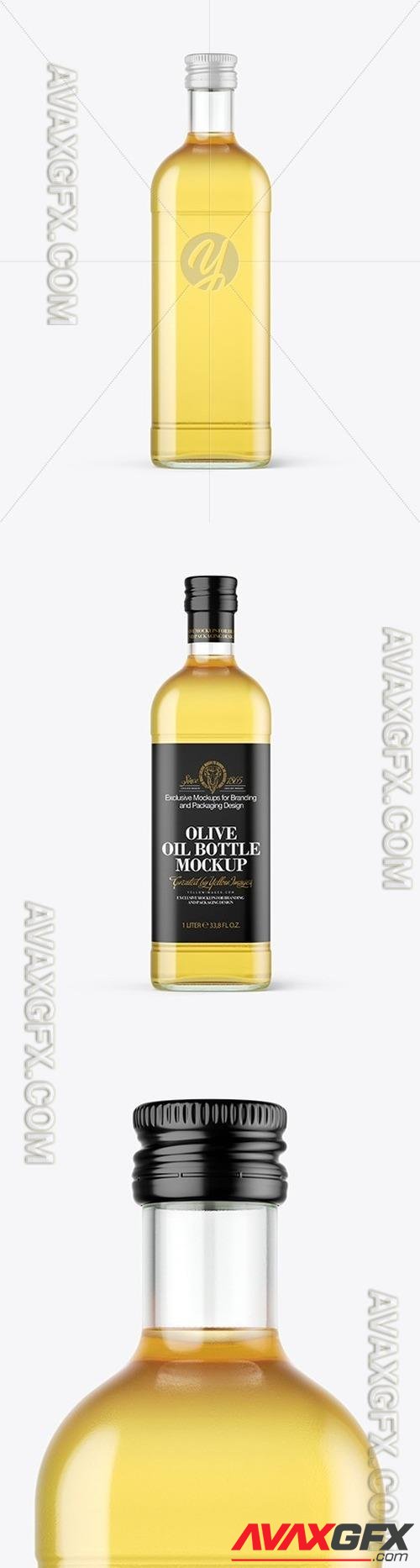 Clear Glass Olive Oil Bottle Mockup 48413 TIF