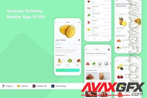 Grocery Delivery Mobile App UI Kit 7QKVRNS