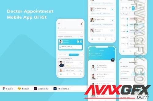 Doctor Appointment Mobile App UI Kit 2G9Z3HX