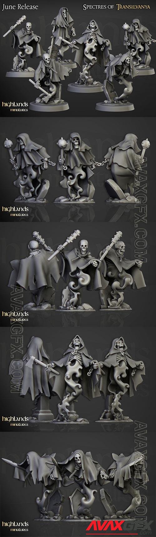 Crypt Ghosts - Highlands Miniatures 3D Print