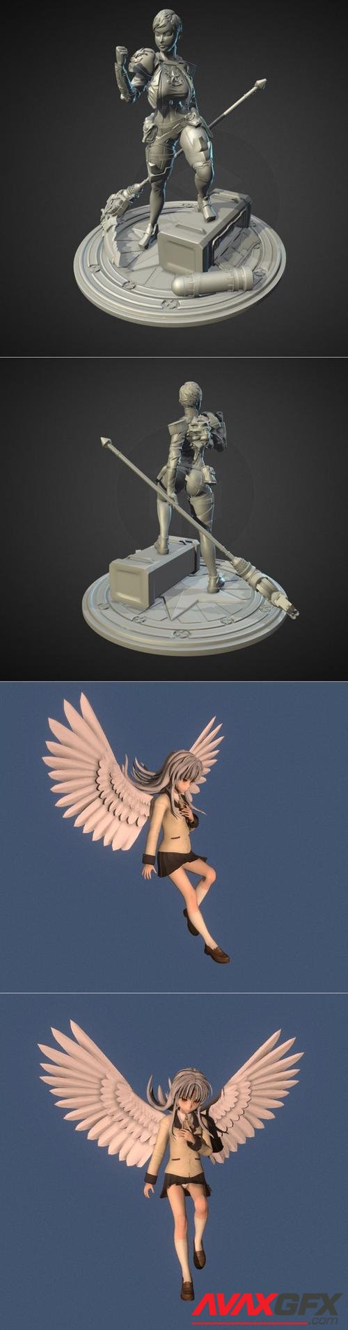 Kat - Republik and Kanade Tachibana 01 – 3D Print