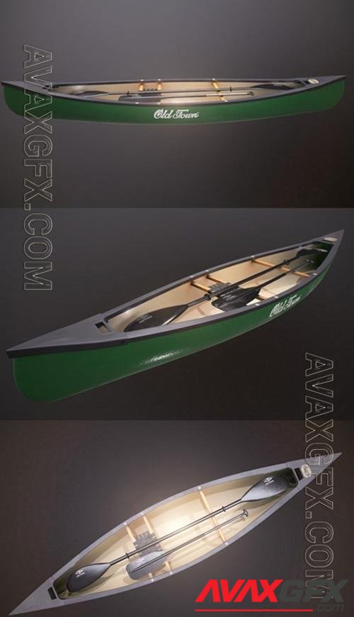 Classic Canoe 3D Model