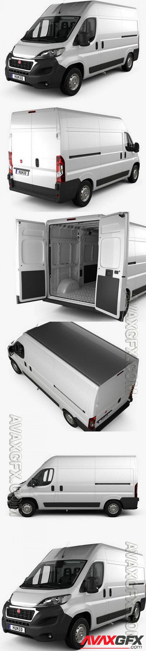 Fiat Ducato Panel Van L2H2 with HQ interior 2014 3D Model