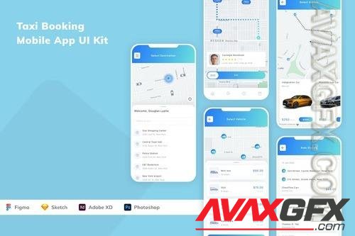 Taxi Booking Mobile App UI Kit MCEVYXC