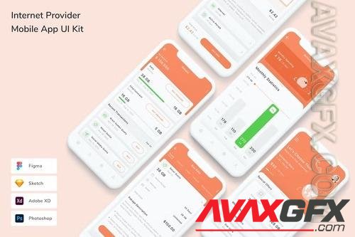 Internet Provider Mobile App UI Kit YMX5DY2