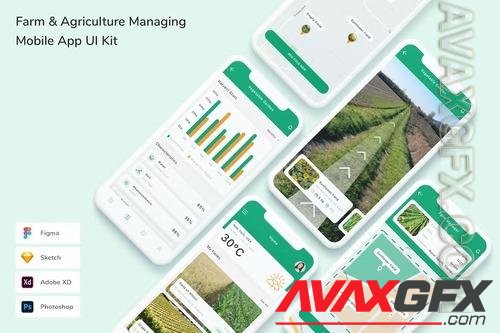 Farm & Agriculture Managing Mobile App UI Kit TMN4NAQ