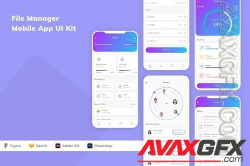File Manager Mobile App UI Kit BJ5CQDN