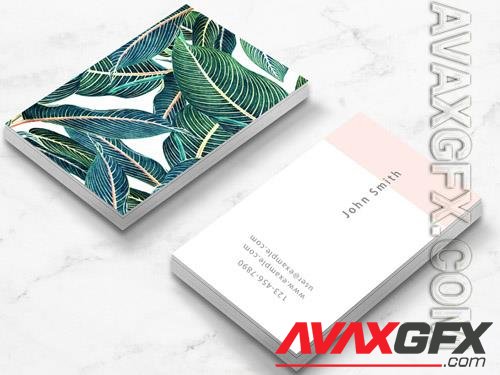 Botanical Business Card Layout 220582602